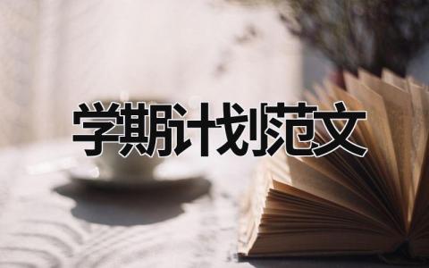 学期计划范文 (20篇）