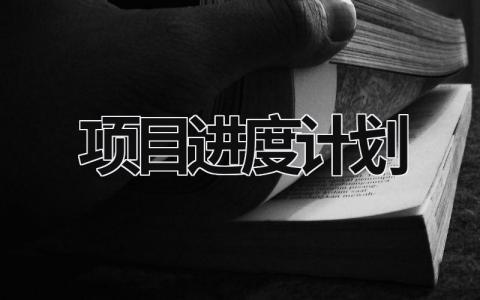 项目进度计划 (18篇）