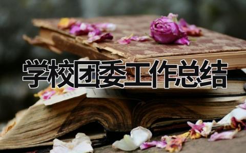 学校团委工作总结 (19篇）