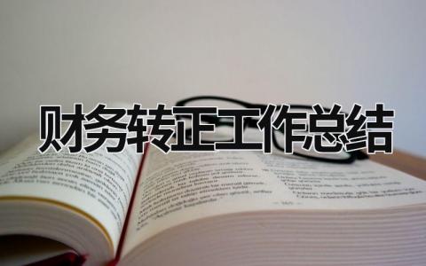 财务转正工作总结 (17篇）