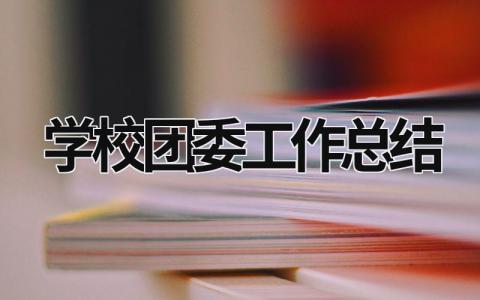 学校团委工作总结 (16篇）