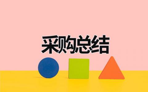 采购总结 (21篇）