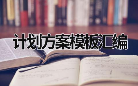 计划方案模板汇编 (19篇）