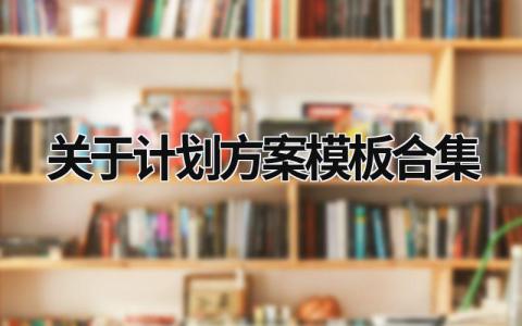 关于计划方案模板合集 (15篇）