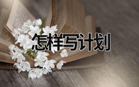 怎样写计划 (15篇）