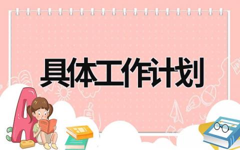 具体工作计划 (15篇）