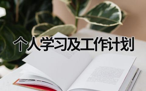 个人学习及工作计划 (20篇）