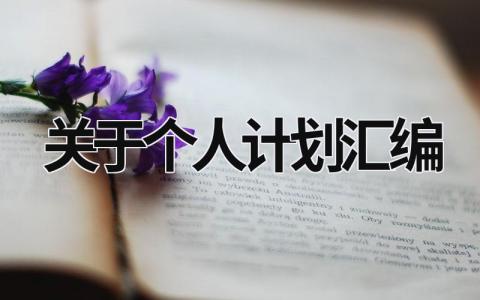 关于个人计划汇编 (21篇）