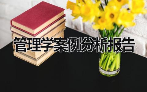 管理学案例分析报告 (16篇）