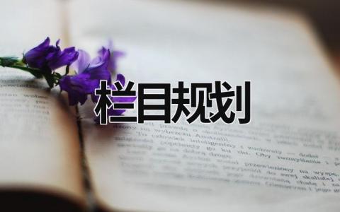 栏目规划 (17篇）