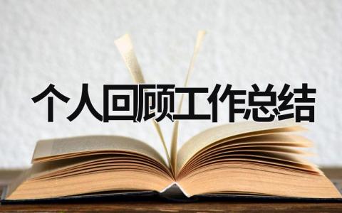 个人回顾工作总结 (18篇）