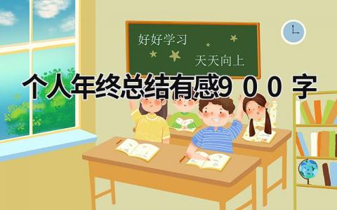 个人年终总结有感900字 (17篇）