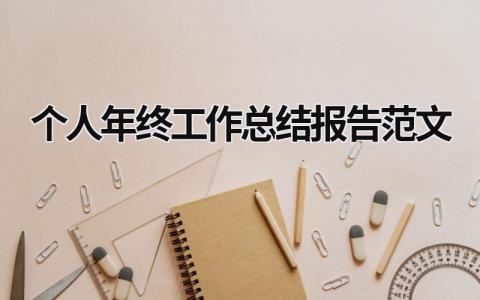 个人年终工作总结报告范文 (18篇）