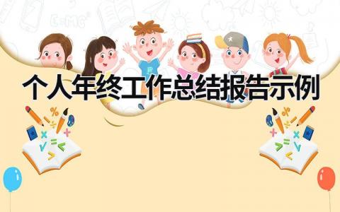 个人年终工作总结报告示例 (16篇）