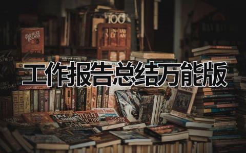 工作报告总结万能版 (17篇）