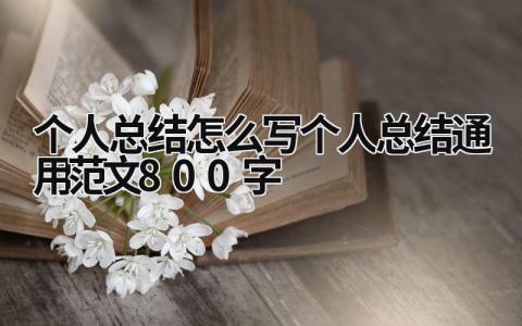 个人总结怎么写_个人总结通用范文800字 (15篇）