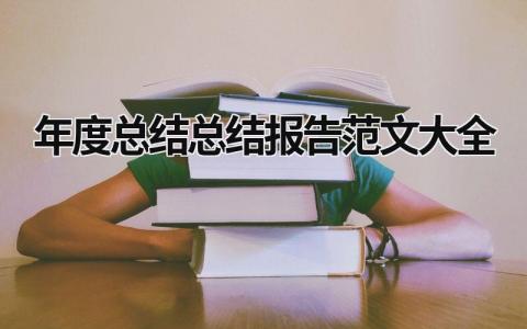 年度总结总结报告范文大全 (20篇）