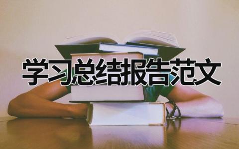 学习总结报告范文 (19篇）