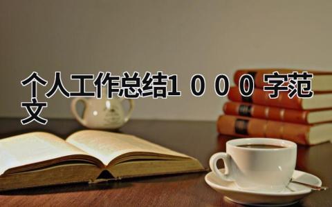 个人工作总结1000字范文 (18篇）