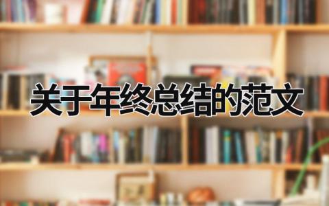 关于年终总结的范文 (18篇）