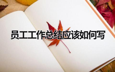 2023员工工作总结应该如何写 (20篇）