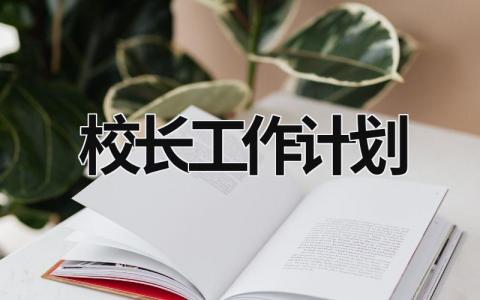 校长工作计划 (14篇）