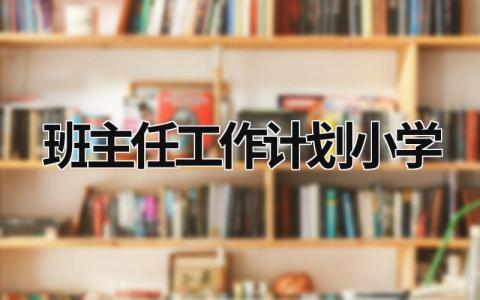 班主任工作计划小学 (16篇）