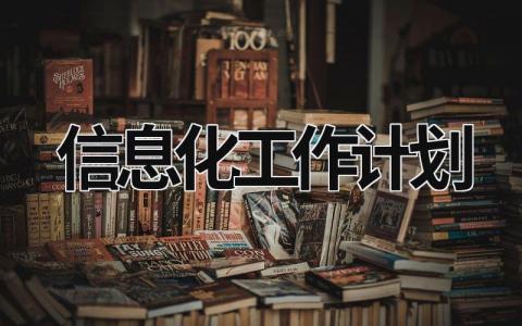 信息化工作计划 (19篇）