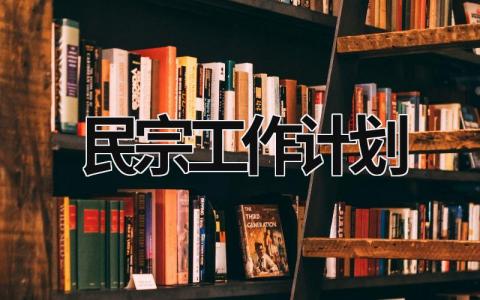 民宗工作计划 (17篇）