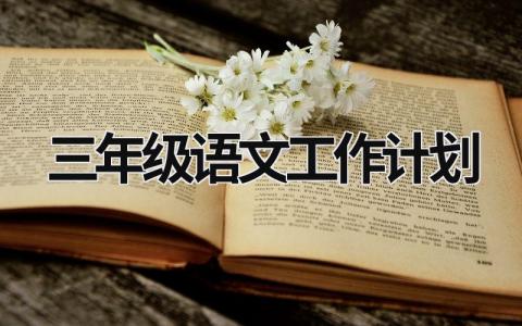 三年级语文工作计划 (6篇）