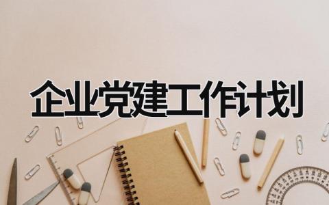 企业党建工作计划 (12篇）