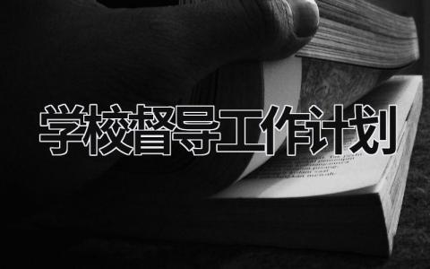 学校督导工作计划 (15篇）