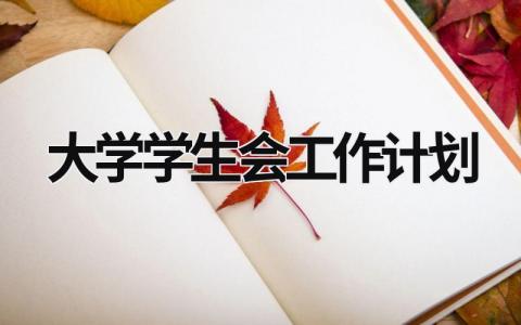 大学学生会工作计划 (21篇）