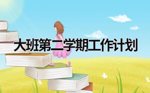 大班第二学期工作计划 (11篇）