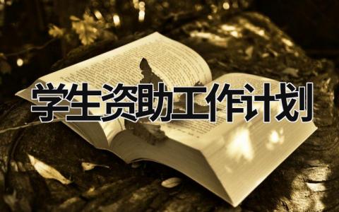 学生资助工作计划 (16篇）