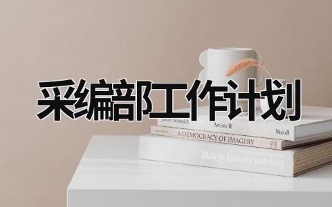 采编部工作计划 (11篇）