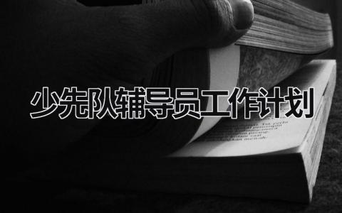 少先队辅导员工作计划 (16篇）