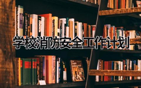 学校消防安全工作计划 (17篇）