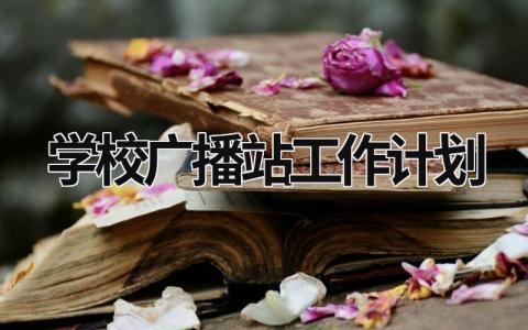 学校广播站工作计划 (12篇）