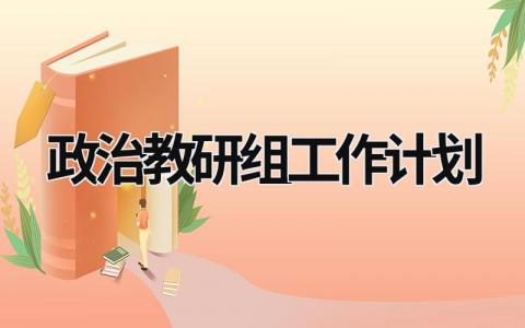 政治教研组工作计划 (16篇）