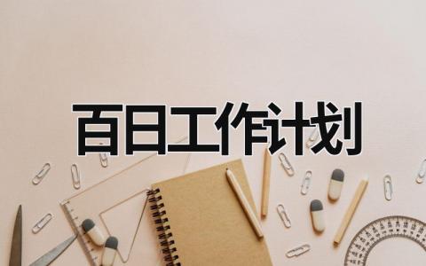 百日工作计划 (15篇）