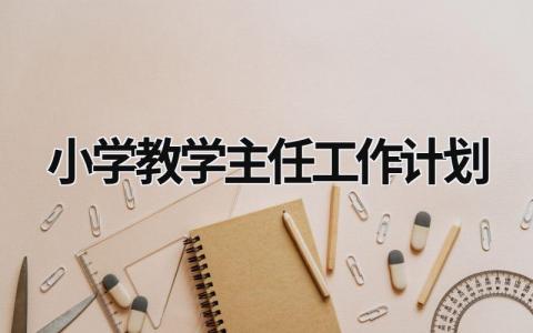 小学教学主任工作计划 (17篇）