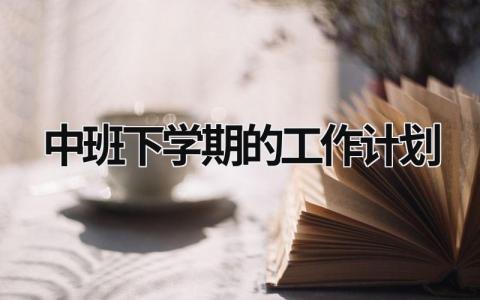 中班下学期的工作计划 (16篇）