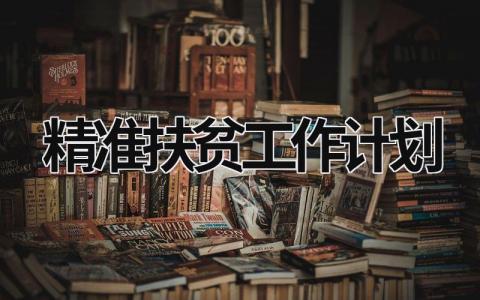 精准扶贫工作计划 (16篇）