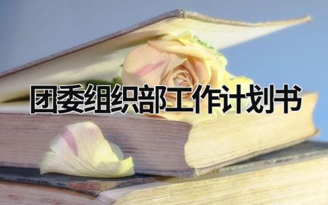 团委组织部工作计划书 (17篇）