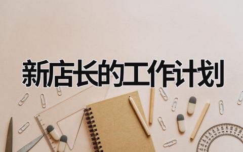 新店长的工作计划 (20篇）