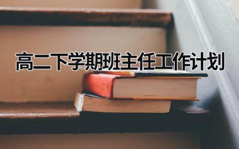 高二下学期班主任工作计划 (16篇）