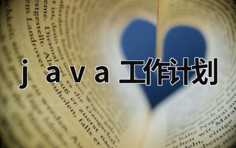 java工作计划 (12篇）