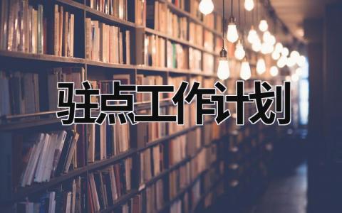 驻点工作计划 (15篇）