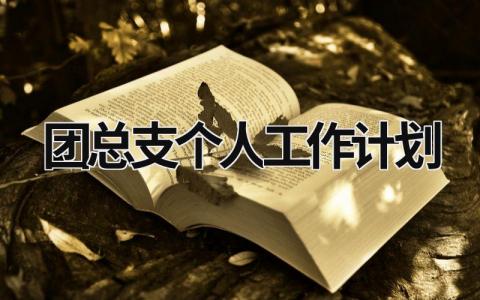 团总支个人工作计划 (18篇）